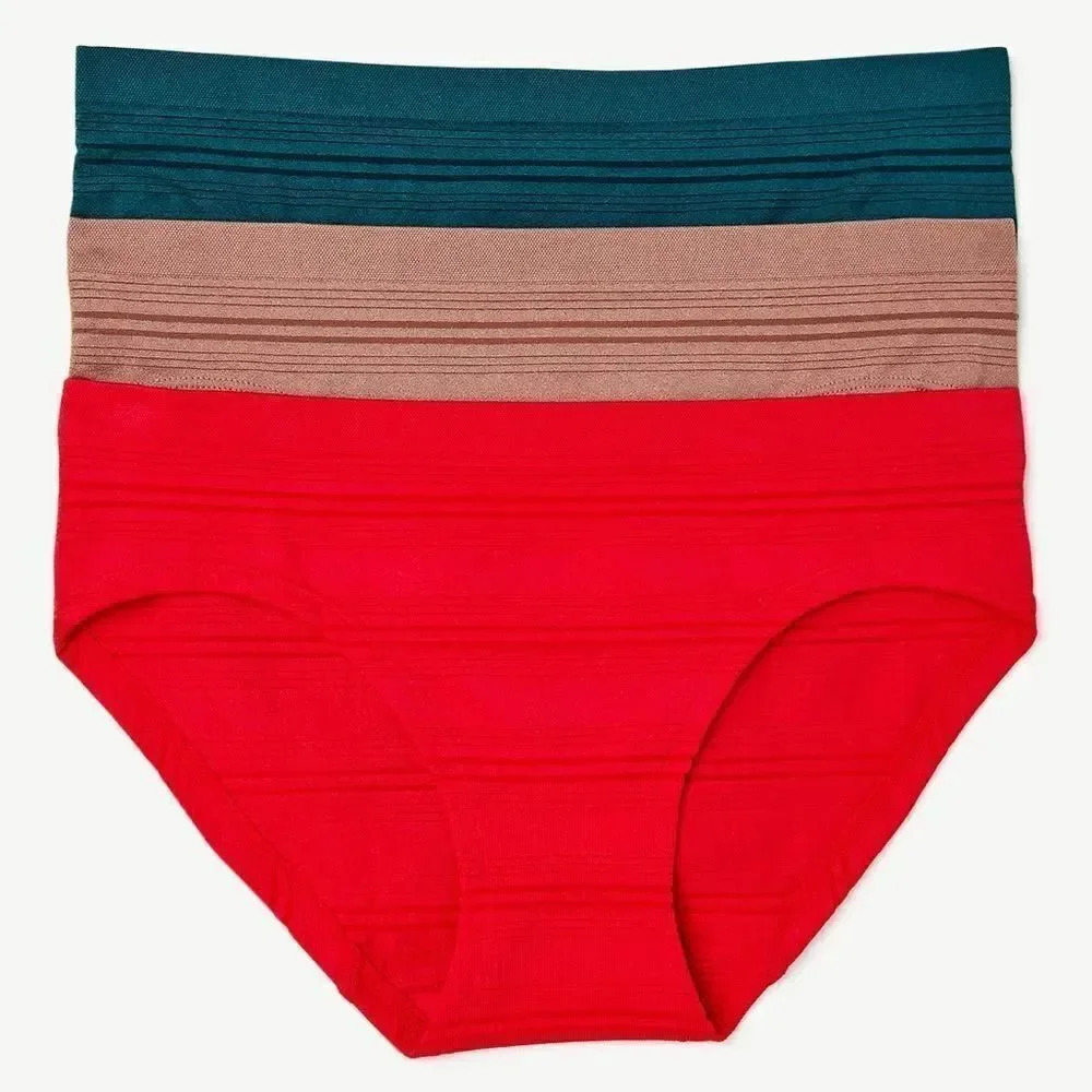 Joyspun seamless sheer stripe hipster panties 3 pack